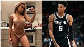 馬刺Dejounte Murray受傷，傳也與女友Jilly Anais分手。（圖／翻攝自Jilly Anais IG）