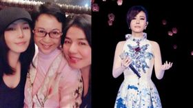 在歌壇、影壇、粵劇獨霸一方的三位女神竟是好友，被網友稱讚凍齡有術。（組合圖／翻攝自江蕙臉書）