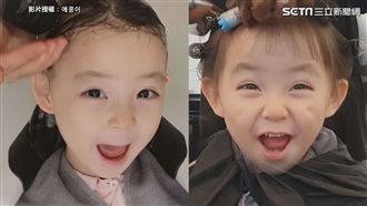 爸爸帶萌娃剪頭髮　水汪大眼電翻網友