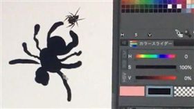 蜘蛛,繪圖,Twitter　圖／翻攝自といふぇるTwitter