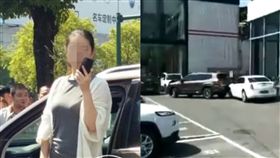 「無照」正妹一秒變屁孩！賭氣踩油門一連撞毀7車 圖翻攝自政法頻道、微博