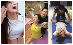 大陸,拉筋,女學員,呻吟（圖／翻攝自YouTube）