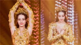  迪麗熱巴憑著超人氣被選為陸劇年度盛會「金鷹節」的形象代言人「金鷹女神」。(翻攝微博