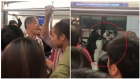 大陸,湖北,地鐵,扯頭髮,賞巴掌(圖/翻攝自微博)