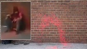 英國,街友,流浪漢,潑油漆,惡作劇　圖／翻攝自gazettelive