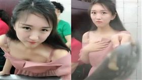 牛肉麵,西施,正妹,美顏,抖音,破解,店家,美肌,素顏照　圖／翻攝自微博　