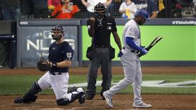 滿壘遭三振　溥儀哥「爆氣」折斷球棒
洛杉磯道奇,國聯冠軍戰,Yasiel Puig,三振
圖／美聯社／達志影像