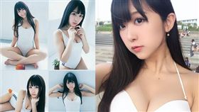 美少女真島直美有著白皙美膚加上「狗狗般大眼」。（圖／翻攝自真島直美推特）