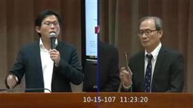 黃國昌於立院教育委員會質詢原能會千萬報告案涉嫌抄襲,立法院直播