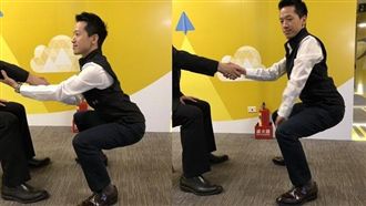 拜票又健身?何志偉這動作難度超高!