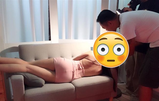 辣模貴妃躺…那裏堵住了導播幫忙挖！