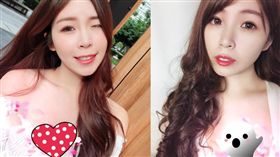 美女直播主蔡憂憂秀出上半身，問網友美肩上的痣是否「該點掉嗎？」。（組合圖／翻攝自蔡憂憂臉書）