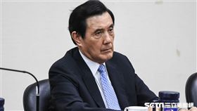 國民黨前主席馬英九出席中常會。 （圖／記者林敬旻攝）