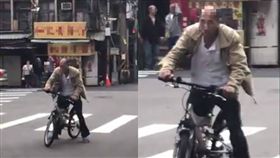 老伯吹風騎車睡著／臉書爆料公社