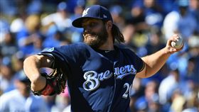 釀酒人先發投手Wade Miley。（圖／路透社／達志影像）