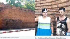 背包客醉茫…700年古蹟牆「亂噴大名」 清醒後恐關10年（圖／翻攝自The Sun）