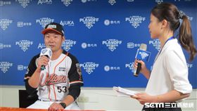 ▲統一獅總教練黃甘霖出席賽後記者會。（圖／記者蕭保祥攝影）