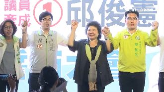 陳菊回防港都!母雞帶小雞力挺陳其邁
