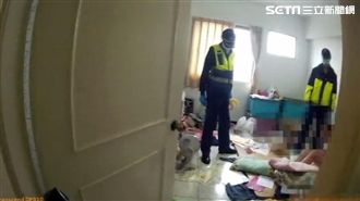 畫面曝光！女扔雜物下樓　警破門逮人