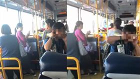婦人坐過站，怒譙司機三字經，連小孩都在一旁摀耳。（圖／翻攝爆料公社）