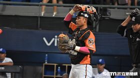 統一獅捕手林祐樂。（圖／記者王怡翔攝影)