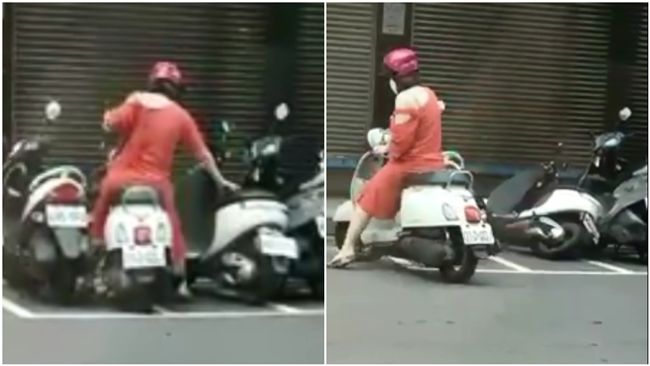 女為移車　弄倒Gogoro後就閃人