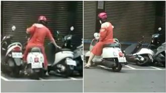 女為移車　弄倒Gogoro後就閃人