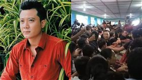 有「緬甸彭于晏」稱號的男星Min Thway喪禮。(翻攝微博)