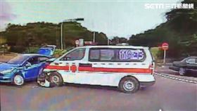 沙鹿交流道車禍／翻攝畫面