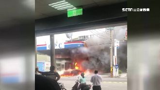 加油島起火　目擊者：有人在火海裡滾