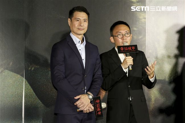 電影「幸福城市」林明森及導演何蔚庭。（記者林士傑/攝影）