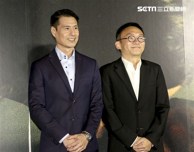 電影「幸福城市」林明森及導演何蔚庭。（記者林士傑/攝影）
