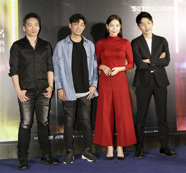 電影「幸福城市」石頭、謝章穎、丁寧、李鴻其。（記者林士傑/攝影）