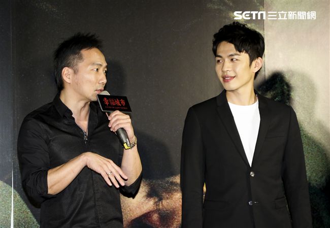 電影「幸福城市」李鴻其、石頭。（記者林士傑/攝影）