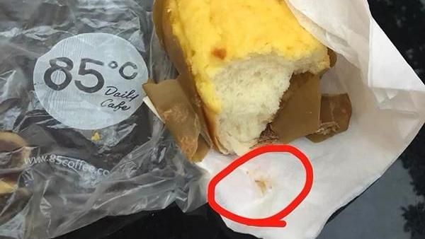 85°C食安出包　吃麵包咬到指甲片