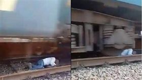 他越軌衰遇火車進站　靠這招保住小命　圖／翻攝推特