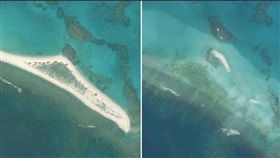 美國官員表示，猛烈颶風瓦拉卡侵襲一座偏遠的夏威夷小島後，這座島嶼大體上從地圖上消失，本週已派出海洋廢棄物的工作人員前往小島評估受災情況。（圖／翻攝自GD travel twitter）