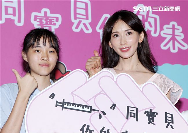 林志玲擔任「一同寶貝你的未來，HPV疫苗年底全面開打」的宣傳大使。（記者邱榮吉/攝影）