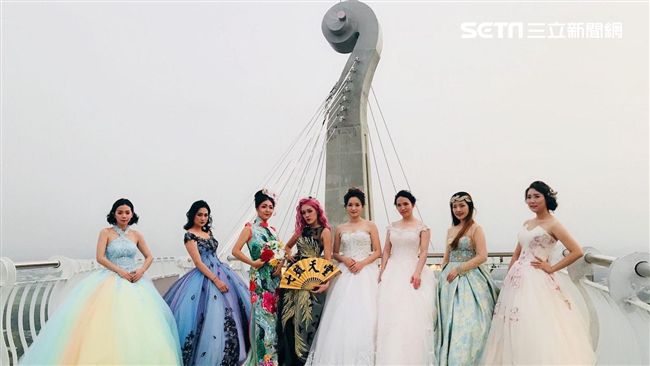 崗山之眼超有魅力！絕美婚紗閃耀天空