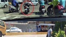 乘涼,機車騎士,三寶,爆廢公社　圖／翻攝自臉書爆廢公社