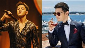 網傳陳偉霆（左）、黃曉明（右）兩大男神都將演出《鬢邊不是海棠紅》。（圖／翻攝自微博）