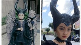 媽媽將女兒變裝成電影角色「黑魔女」。（圖／翻攝自臉書社團「爆廢公社」）