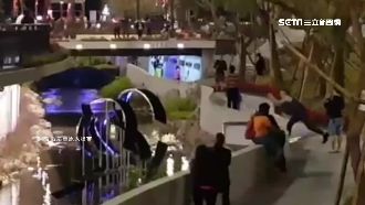 下壓打水機噴水道！男子不認錯挨轟