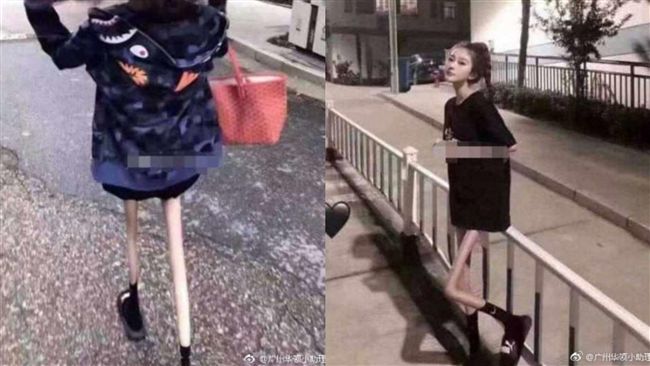 網美瘦成牙籤腿！浮誇修圖被影子出賣