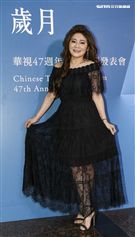 華視47週年台慶暨台慶專刊發表會藝人王彩樺。（記者林士傑/攝影）