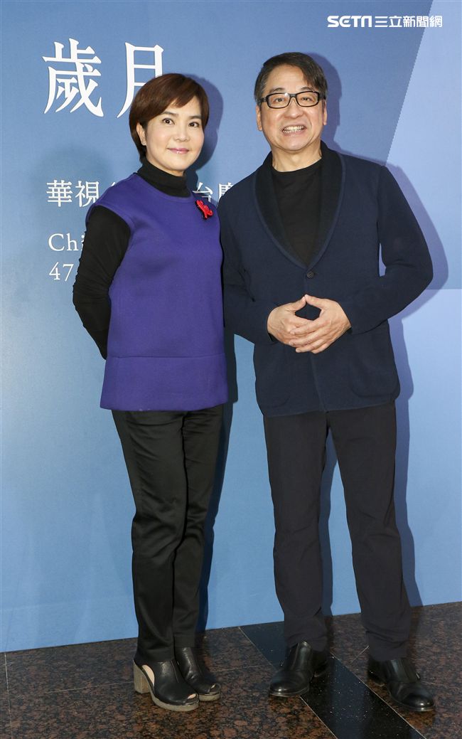 華視47週年台慶暨台慶專刊發表會李艷秋與李濤。（記者林士傑/攝影）