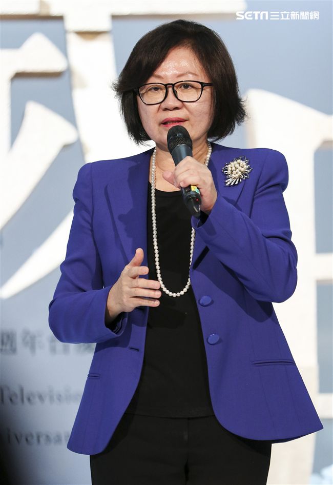 華視47週年台慶暨台慶專刊發表會董事長陳郁秀致詞。（記者林士傑/攝影）