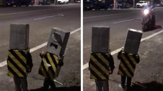 2童扮測速照相機　騎士被拍回頭算帳