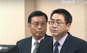 國安局長彭勝竹（左），國安局安訊中心副主任（右），（圖／截取轉播系統）
