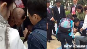 女禮賓癲癇發作　林佳龍出手相救／翻攝畫面